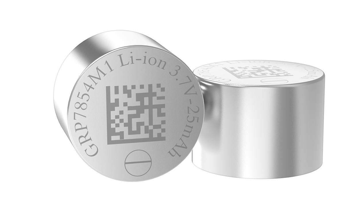 GRP7854M1 3.7V锂离子纽扣电池