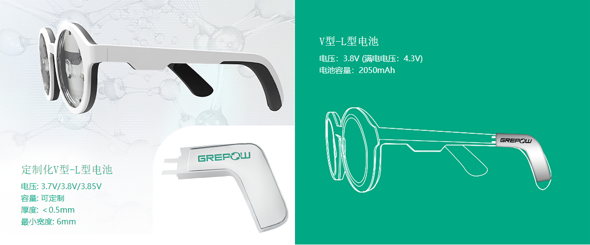 蓝牙眼镜L形电池 蓝牙眼镜L形电池
