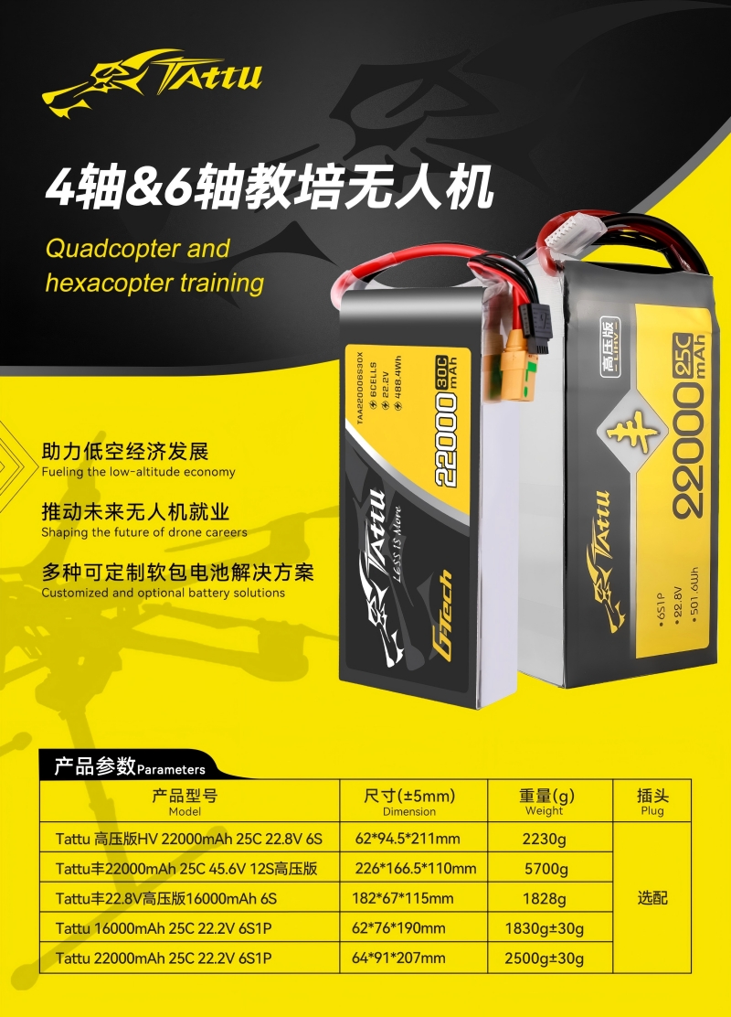 4轴&6轴教培无人机电池