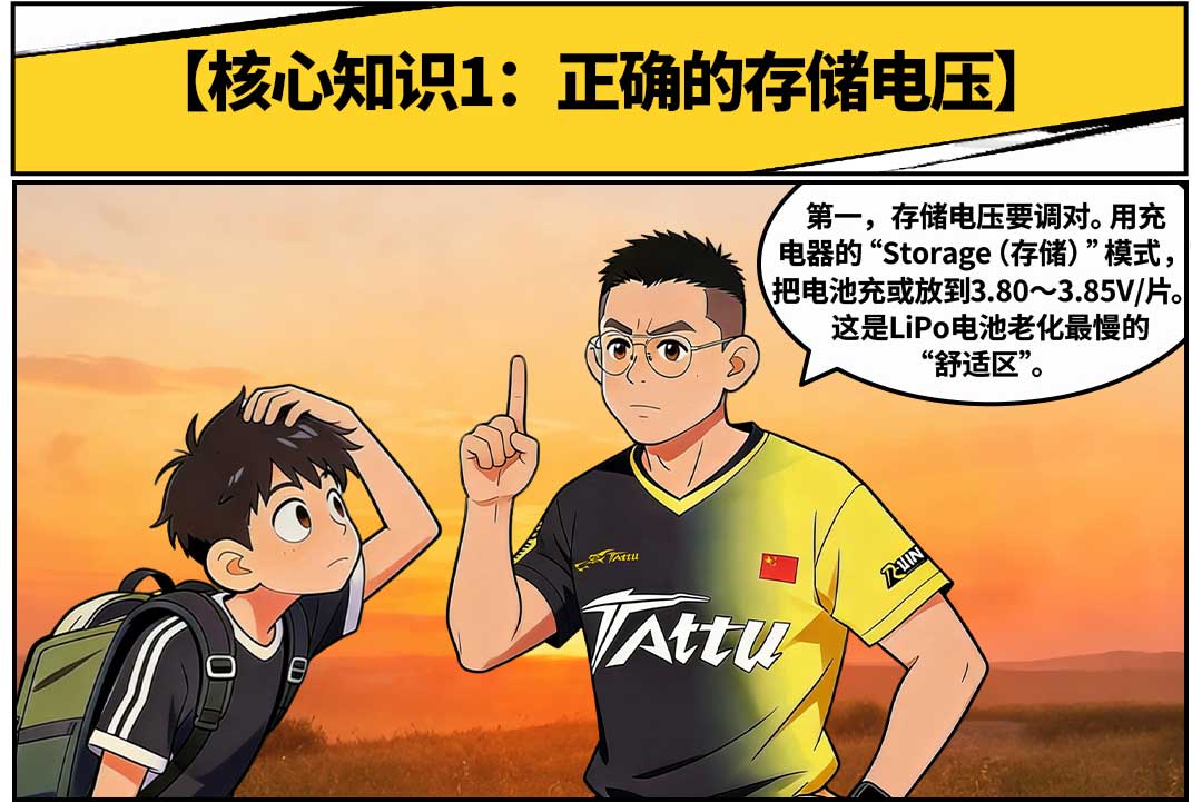 穿越机电池正确的存储电压